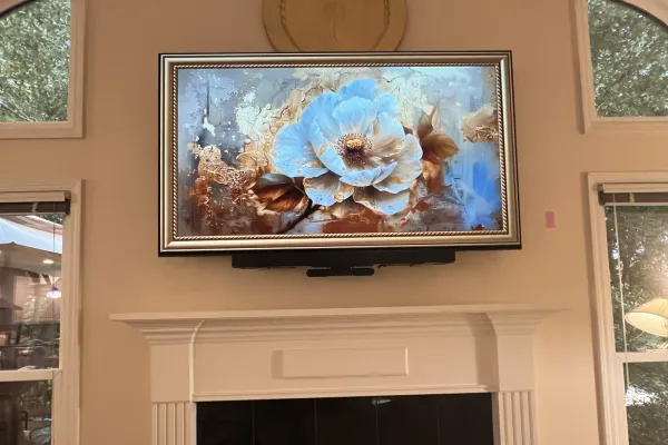 Frame TVs, gallery walls, and setup in the arts-town Bowl