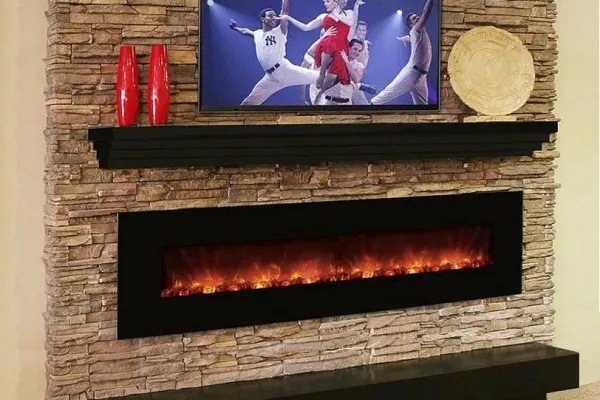 Over the fireplace TV mounting in Suwanee, GA