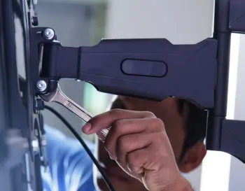 Professional TV wall mounting Atlanta - drywall and brick installation