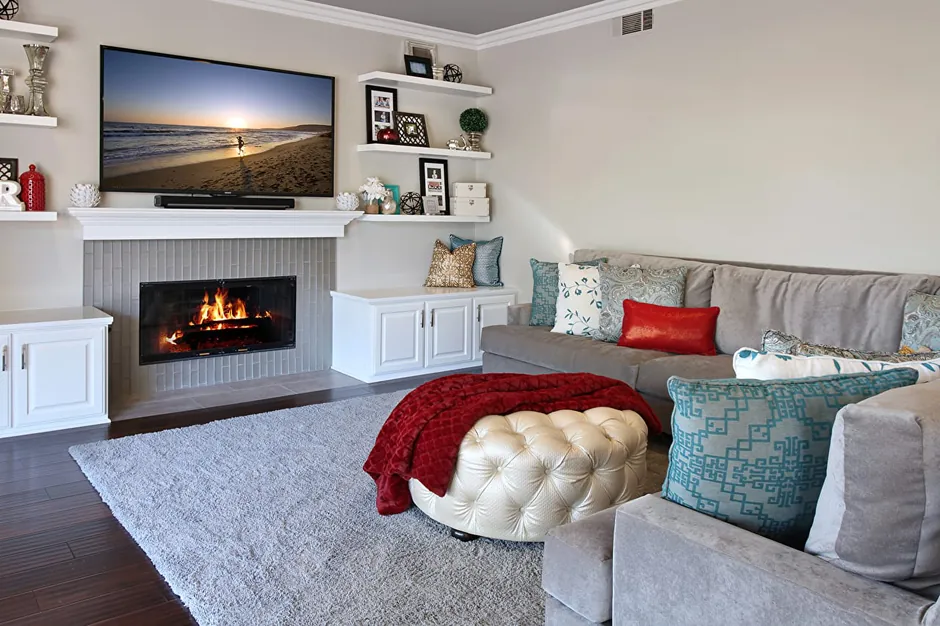 Over the fireplace TV mounting in Brookhaven, GA