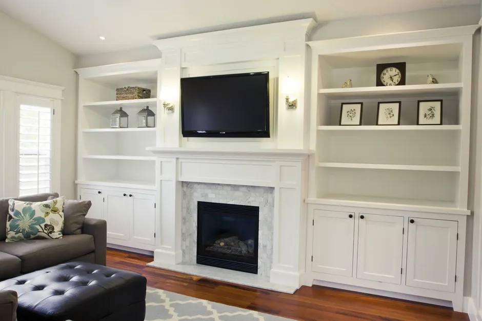 Over the fireplace TV mounting in Buckhead, GA