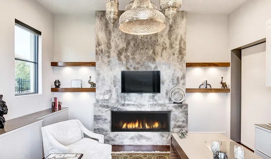 Over the fireplace TV mounting in Buford, GA