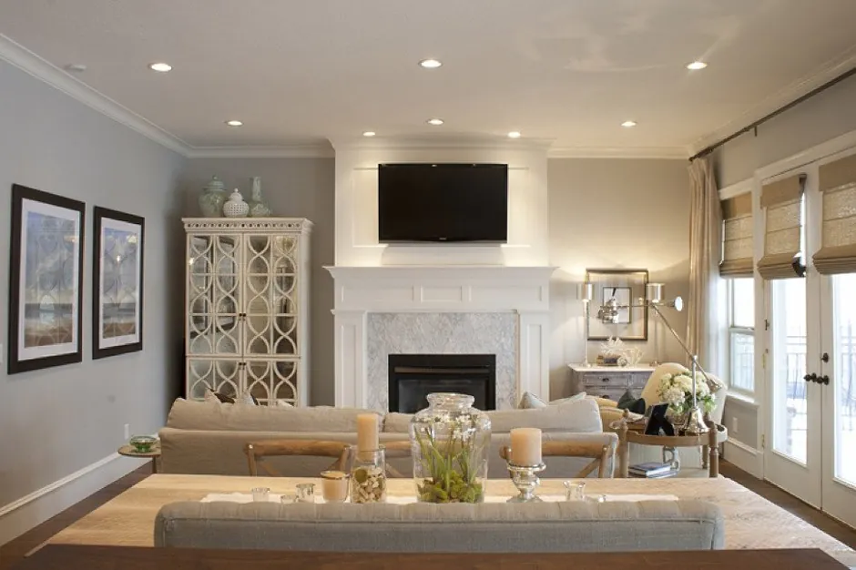 Over the fireplace TV mounting in Gainesville, GA